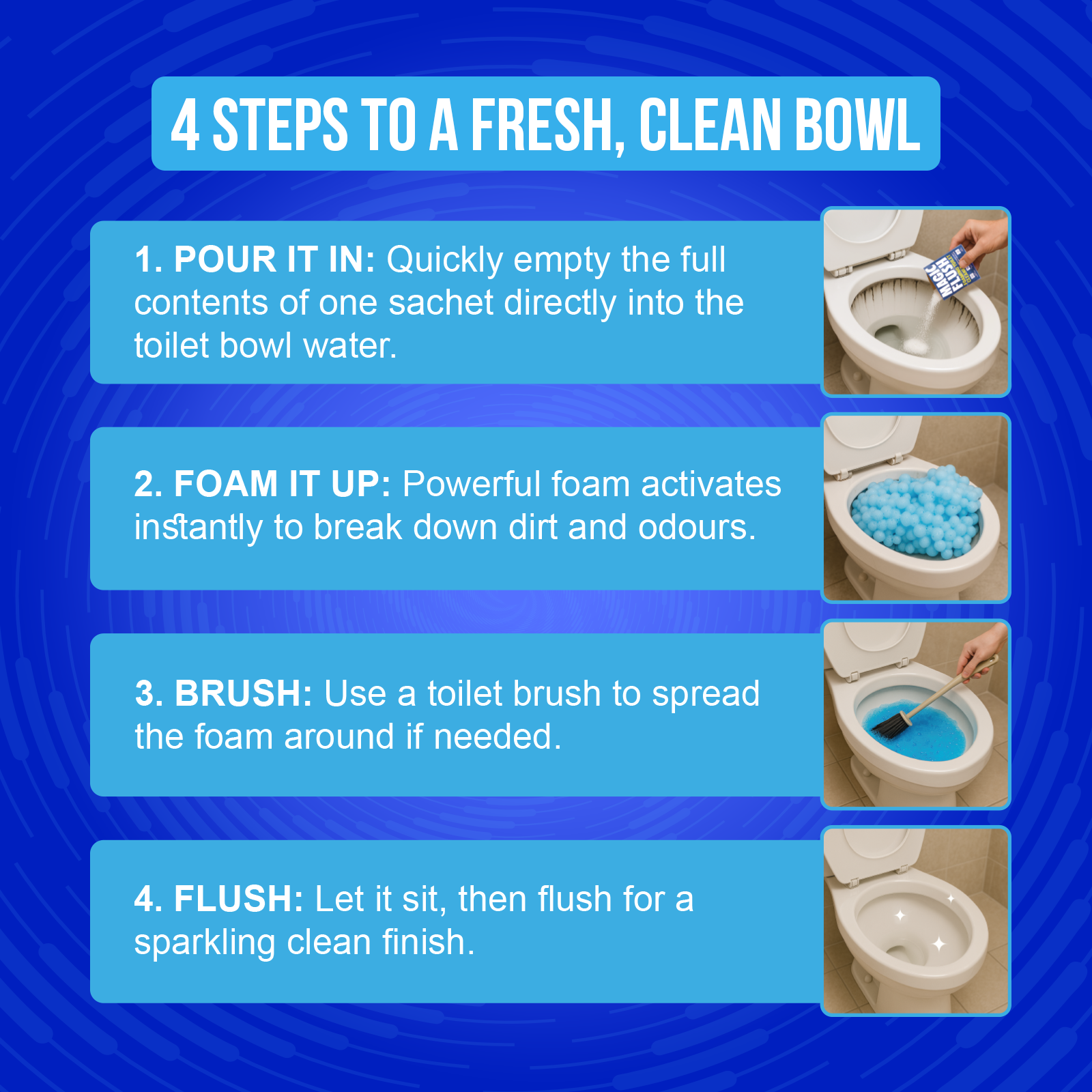 Foaming Toilet Cleaner (80g x 4 pcs)