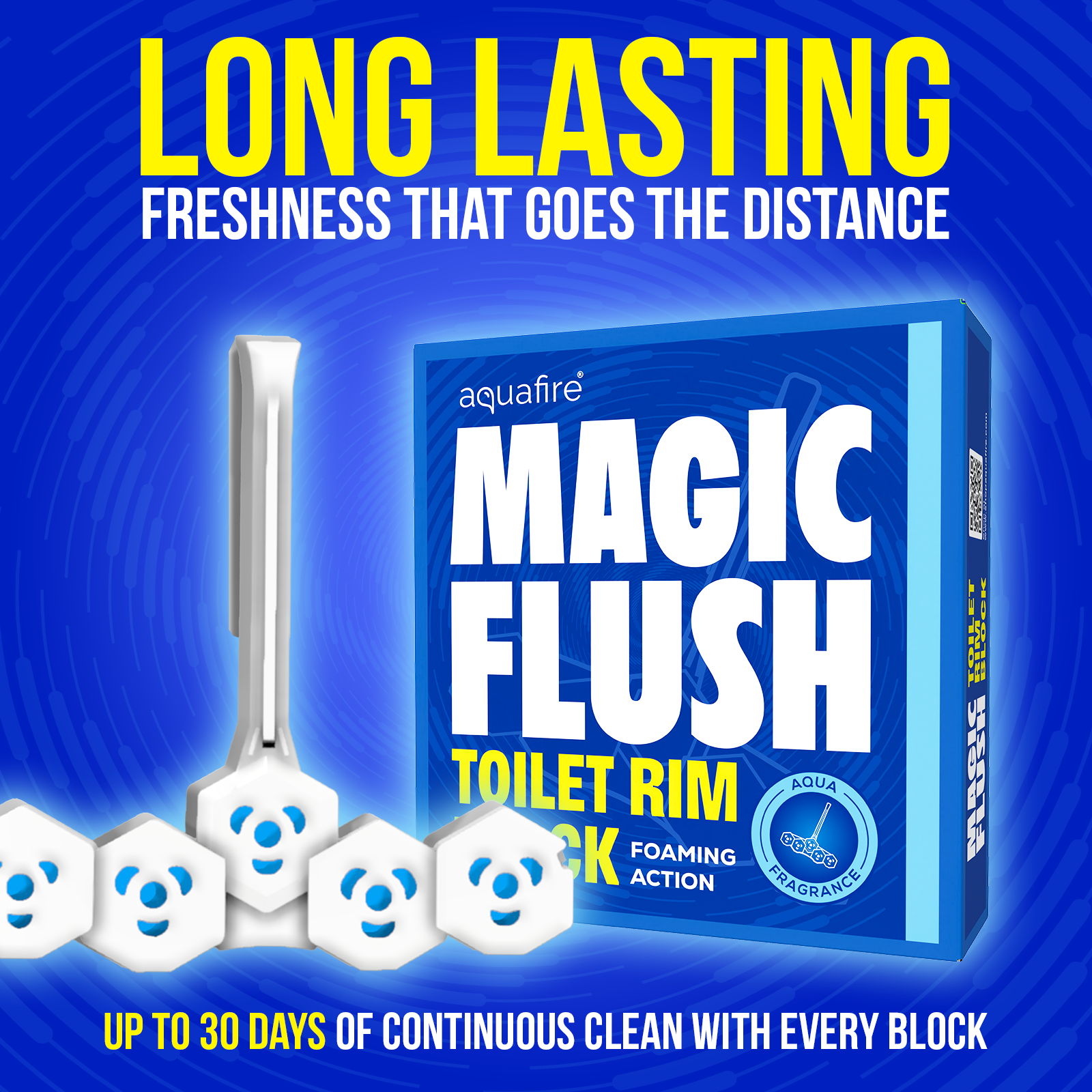 Toilet Rim Block (35g) | Aqua Fragrance  | Up to 300 Flushes |