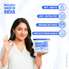 Moisture Absorber, 280g , CAMPHOR , Spill Proof Dehumidifier, Fights Moisture, Prevents Damage & Fungus