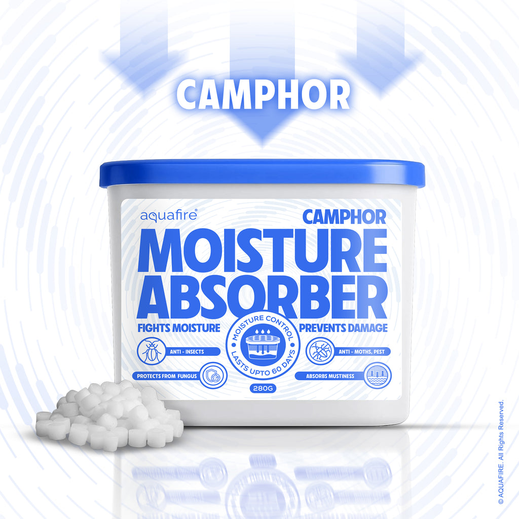 Moisture Absorber, 280g , CAMPHOR , Spill Proof Dehumidifier, Fights Moisture, Prevents Damage & Fungus