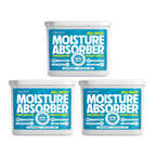 Moisture Absorber, 280g X 3, AQUA, Spill Proof Dehumidifier, Fights Moisture, Prevents Damage & Fungus