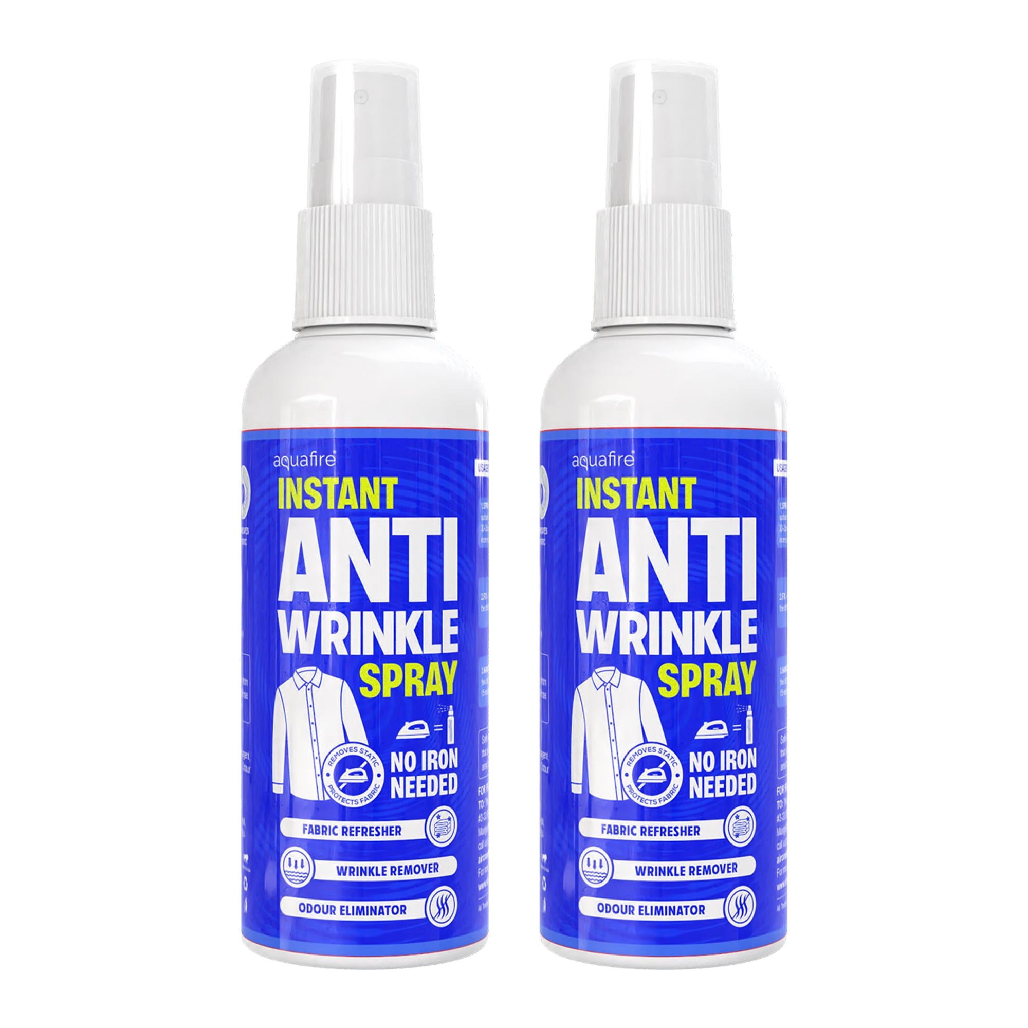Instant Anti Wrinkle Spray, No Iron Needed, Fabric Refresher with Odour Eliminator, Made in India