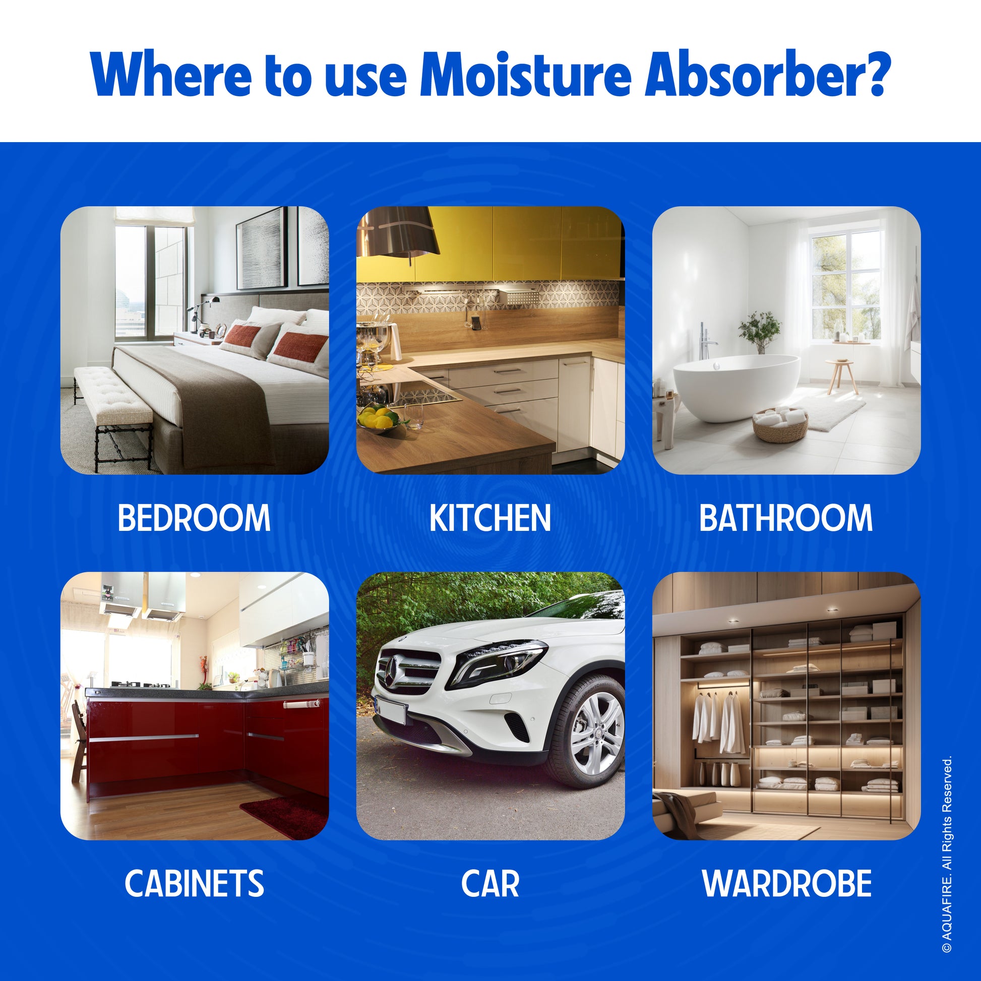 Moisture Absorber, 280g  AQUA, Spill Proof Dehumidifier, Fights Moisture, Prevents Damage & Fungus