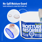 Moisture Absorber, 280g , CHARCOAL, Spill Proof Dehumidifier, Fights Moisture, Prevents Damage & Fungus