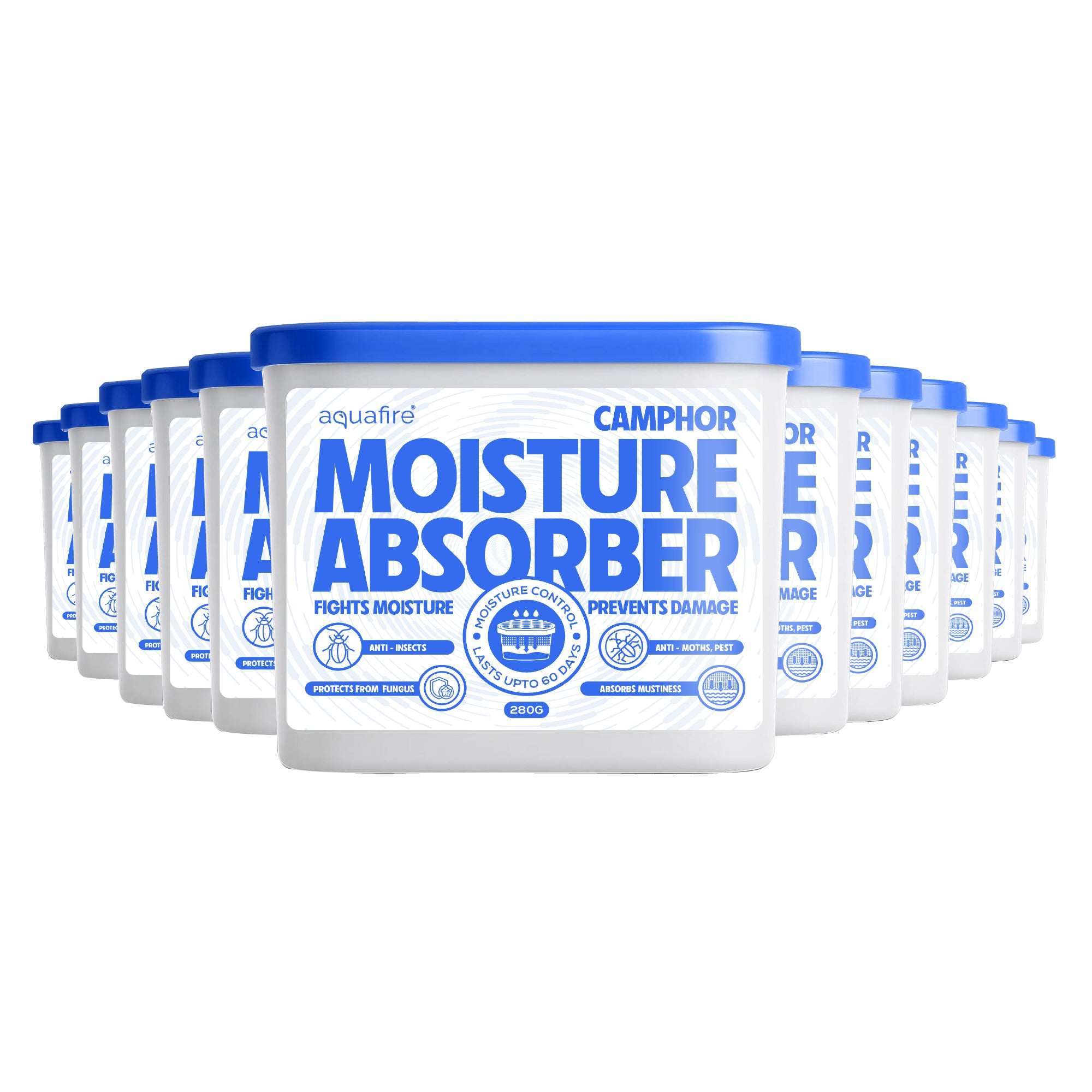 Moisture Absorber, 280g , CAMPHOR , Spill Proof Dehumidifier, Fights Moisture, Prevents Damage & Fungus