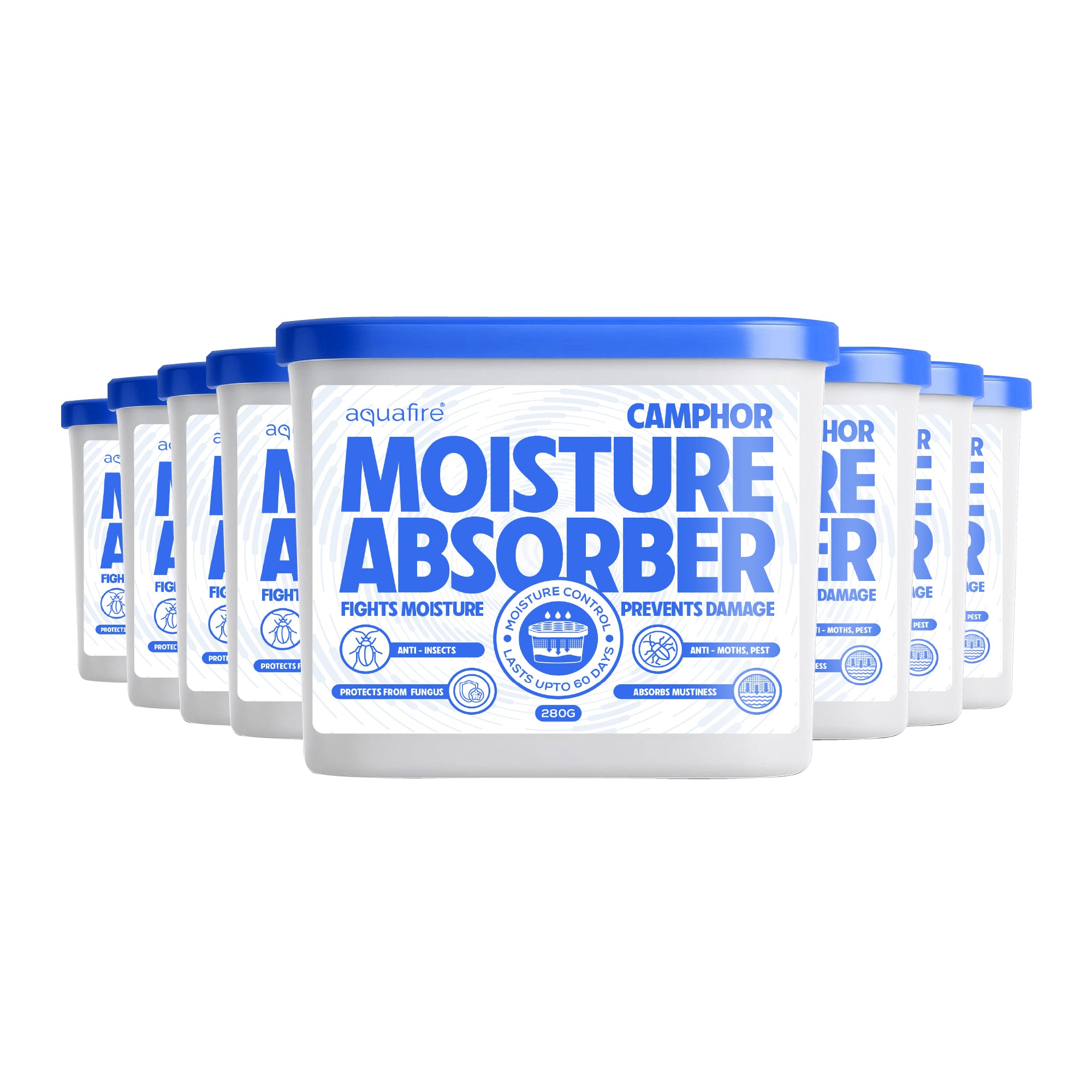 Moisture Absorber, 280g , CAMPHOR , Spill Proof Dehumidifier, Fights Moisture, Prevents Damage & Fungus