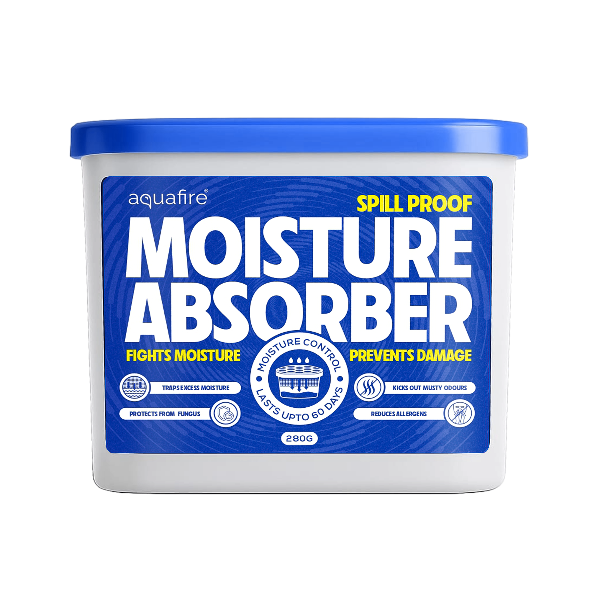 Moisture Absorber, 280g , Spill Proof Dehumidifier, Fights Moisture, Prevents Damage & Fungus