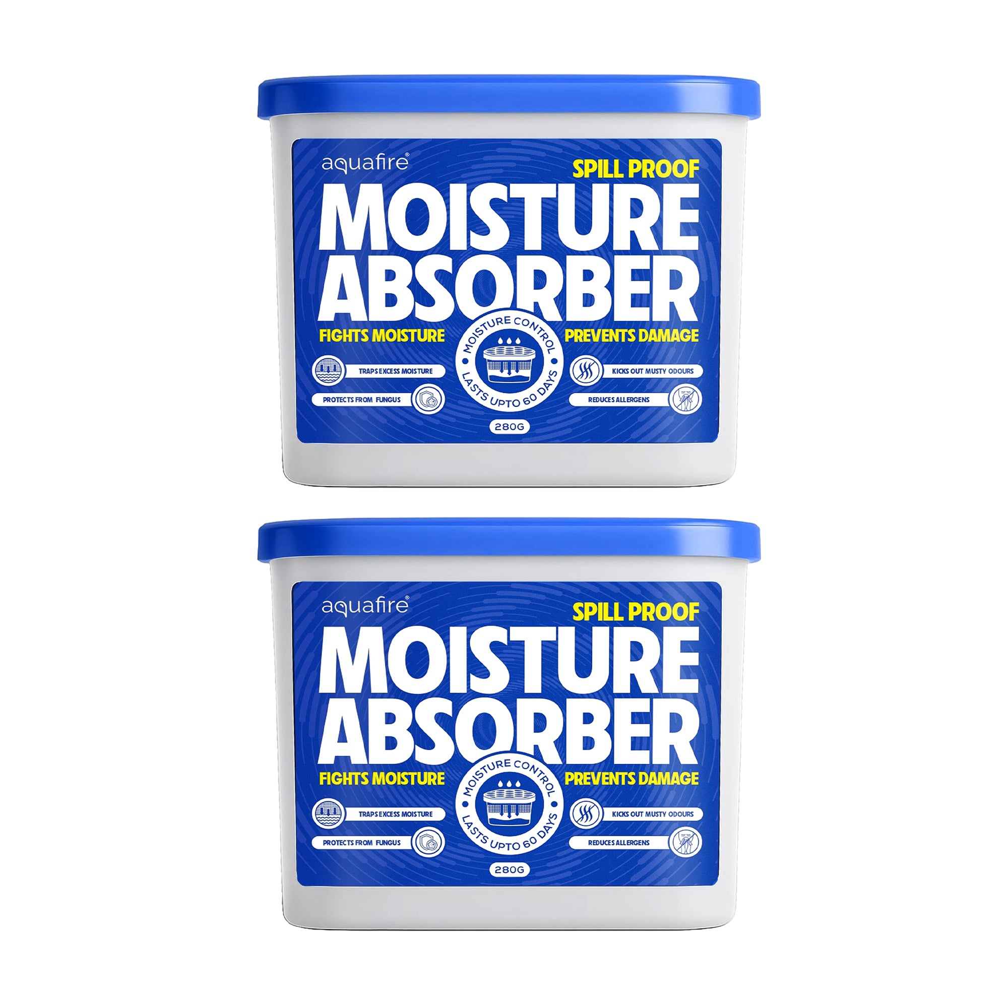 Moisture Absorber, 280g , Spill Proof Dehumidifier, Fights Moisture, Prevents Damage & Fungus