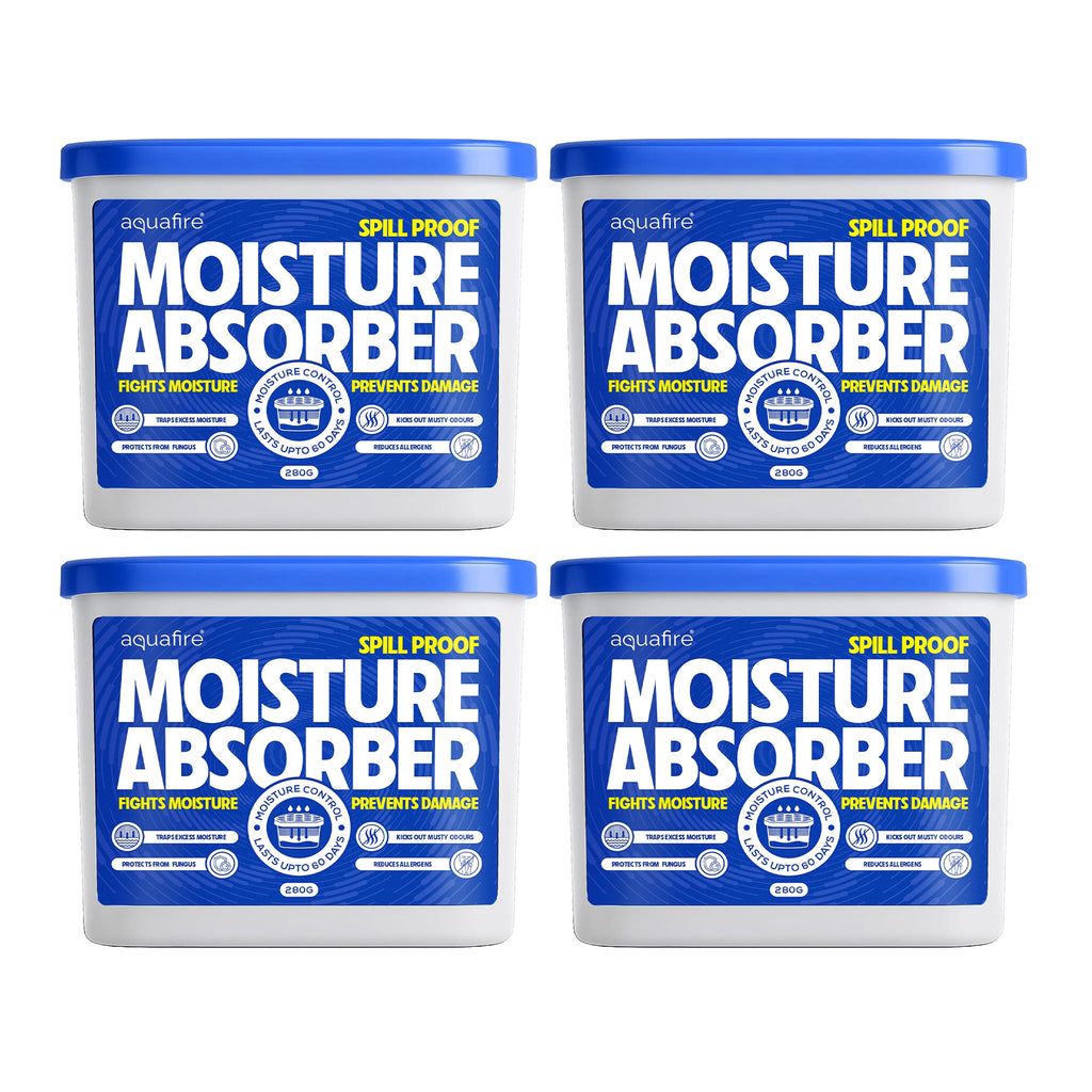 Moisture Absorber, 280g X 4, Spill Proof Dehumidifier, Fights Moisture, Prevents Damage & Fungus