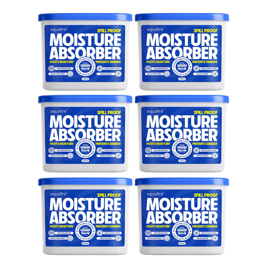 Moisture Absorber, 280g X 6, Spill Proof Dehumidifier, Fights Moisture, Prevents Damage & Fungus