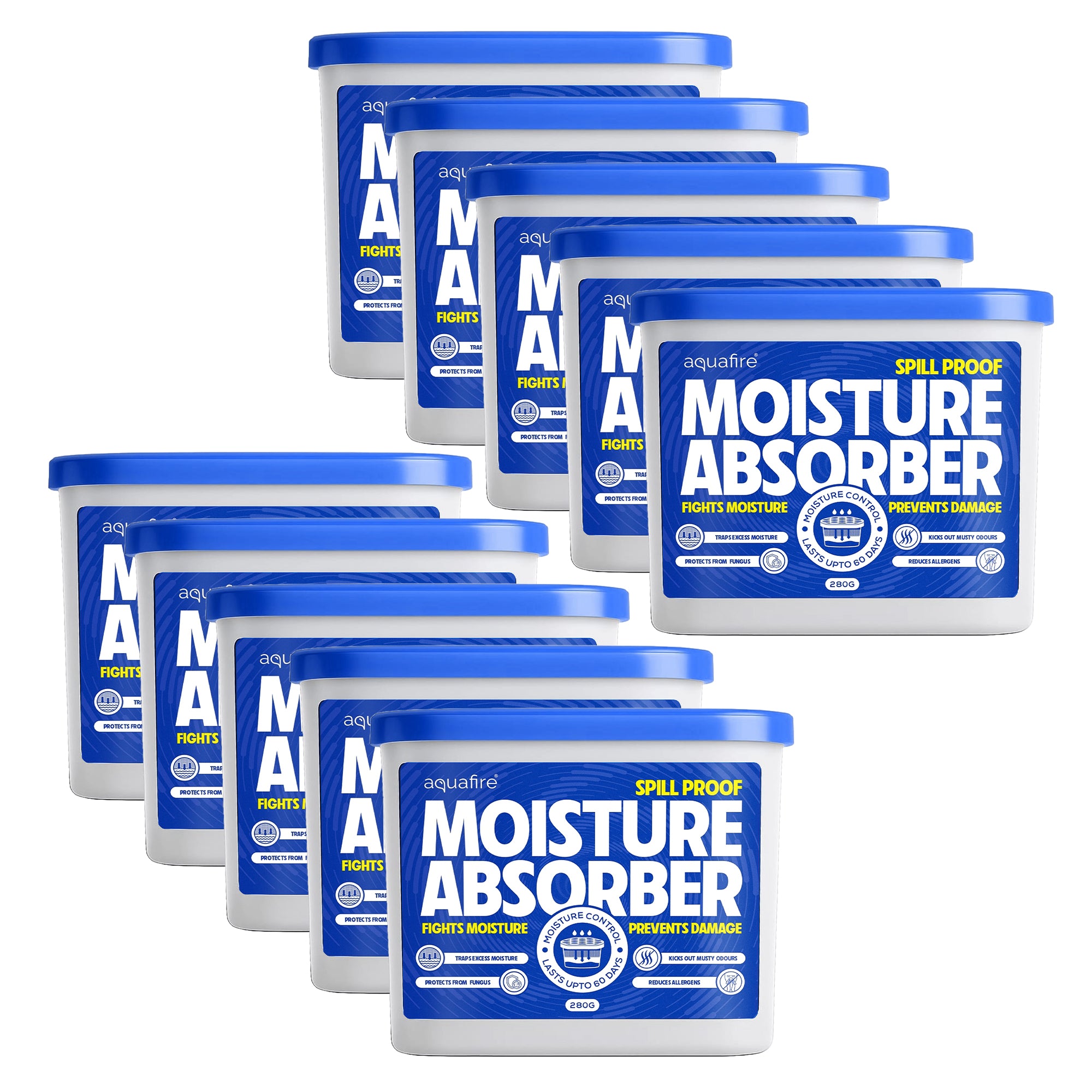Moisture Absorber, 280g , Spill Proof Dehumidifier, Fights Moisture, Prevents Damage & Fungus