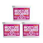 Moisture Absorber, 280g X 3, ROSE, Spill Proof Dehumidifier, Fights Moisture, Prevents Damage & Fungus