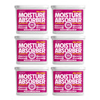 Moisture Absorber, 280g X 6, ROSE, Spill Proof Dehumidifier, Fights Moisture, Prevents Damage & Fungus