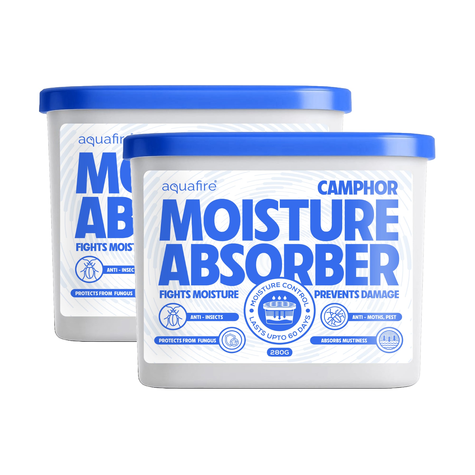 Moisture Absorber, 280g , CAMPHOR , Spill Proof Dehumidifier, Fights Moisture, Prevents Damage & Fungus